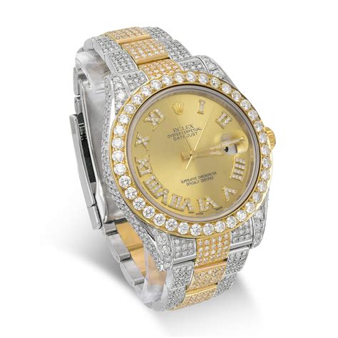 iced gold rolex|rolex iced out 41mm.